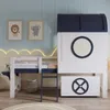 Hochbett mit Lattenrost, Schubladen und Dach, 90x200 cm, Kinderbett mit Rausfallschutz und Regal, Jugendbett, Einzelbett, Kiefer Bild 2