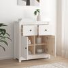Sideboard, Kommode Weiß 70x35x80 cm Massivholz Kiefer j3369p Bild 3