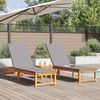 vidaXL Sonnenliege 2 pcs Braun 202 x 53 x 89 cm Massivholz Akazie 3333831 Bild 3