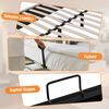 Breites Doppelbett mit integrierter Utility-Zone, Leinen, 180x200 cm, Beige, ohne Matratze Bild 5