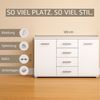 rauch Schubkastenkommode Sideboard Kommode Kombikommode KOLUNA mit Dekorfront (Breite 120 cm), vier große Schubladen, mit insgesamt 4 Einlegeböden MADE IN GERMANY Bild 3
