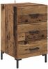 vidaXL Nachttisch mit Schubladen Altholz 40 x 40 x 66 cm Holzwerkstoff 882116 Bild 2