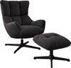 Jockenhöfer Gruppe Relaxsessel Melania, B: 73 cm, Sitzhöhe: 45 cm, Set: mit Hocker, 360° Drehfunktion, kuscheliger Webstoff Bild 2
