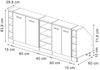 Küchenschrank für Dachschrägen R-Line Schwarz Hochglanz 210 cm 5er Set Schrankkorpuss 60 cm Tiefe Vicco Bild 2