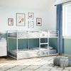 vidaXL Etagenbett ohne Matratze Weiß 90x190 cm Stahl 4019883 Bild 3