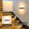 oyajia LED Wandleuchte LED Wandleuchte mit Bewegungsmelder, 2200mAh Akku USB Treppenlicht, Warmweiß, Innenbeleuchtung Nachtlicht, USB Aufladbare Acryl Wandbeleuchtung 27cm Bild 2
