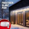 Monzana Lichterkette 20m 600 LED Kaltweiß Innen & Außen Fernbedienung Regenlichterkette Weihnachten Deko Regen Bild 4