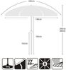Sekey Balkonschirm 200 cm Sonnenschirm mit Schutzhülle für Balkon Garten, UV-Schutz 50+, LxB: 180,00x180,00 cm, Neigungswinkel und Höhe Verstellbar Bild 3