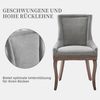 SeedWave Esszimmerstuhl 2er-Set Küchenstuhl Chenillebezug, Holzfüße mit Verstellbaren Fußpads, Polsterstuhl mit geschwungener Rücklehne, Niete-Design Bild 4