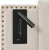 Polsterbett 160×200 cm mit hydraulischem Bettkasten, verstellbarem Kopfteil & LED-Leselicht mit USB/Type-C,Beige Bild 3