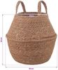 vidaXL Pflanzenkübel mit Griffen 2 pcs Natur Ø 22 x 20 cm 100% Seegras 42012255 Bild 5