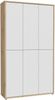 Forte ALICE SPRINGS Schuhschrank 100 110, moderner Schrank mit 6 Türen, 15 Einlegeböden, Holzwerkstoff, Grau mit Artisan Eiche Holzdekor, 109,2 cm breit x 191,9 cm hoch x 34,9 cm tief Bild 4