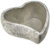 Viana Übertopf Pflanzschale Herz Grau Weiß Tischdeko Grabschale 20×21,5×8,5cm Bild 3