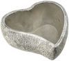 Viana Übertopf Pflanzschale Herz Grau Weiß Tischdeko Grabschale 20×21,5×8,5cm Bild 4