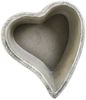 Viana Übertopf Pflanzschale Herz Grau Weiß Tischdeko Grabschale 20×21,5×8,5cm Bild 2