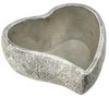 Viana Übertopf Pflanzschale Herz Grau Weiß Tischdeko Grabschale 20×21,5×8,5cm Bild 5