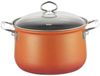Riess Fleischtopf hoch mit Glasdeckel Ø20cm 3,5 Liter Emaille Nouvelle Corall Bild 1