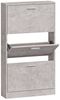 vidaXL Schuhschrank Betongrau 59x17x108 cm Holzwerkstoff 342529 Bild 2