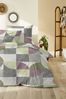 Primera Edelflanell Bettwäsche 155x220 Karo Retro lila grau grün 174147-55 Bild 3