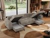 U-förmige Ecksofa, XXL Universalecke mit losen Kissen zum Wohnzimmer, Bettkästen und Schlaffunktion, schwarze Metallbeine - AXEL U - Hellbraun Cord Bild 5