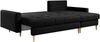 Ecksofa Wohnzimmer - L-form mit Schlaffunktion und Bettkasten - ASTRA - Schwarz Mikrofaser Bild 3