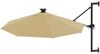 vidaXL Sonnenschirm zur Wandmontage mit LEDs 300 cm Taupe 312525 Bild 3