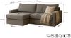 Ecksofa Sofa mit Schlaffunktion BENDIK Stoff Poso Beige Ottomane Rechts Bild 2