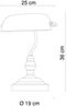 Retro LED Schreibtischleuchte Messing mit Glasschirm Grün, Höhe 36cm Bild 4