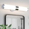 Nettlife LED Spiegelleuchte Bad Spiegellampe Badleuchte Chrom Wandlampe, LED fest integriert, Neutralweiß, Keller Küche Bild 2