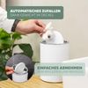 Mini-Kosmetikeimer GAVELLO mit Schwingdeckel | Badeimer mit Rillendekor, Kunststoff 1,5 Liter weiß Bild 5