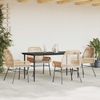vidaXL 5-tlg. Garten-Essgruppe mit Kissen Braun Poly Rattan Glas 3334474 Bild 3