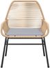 vidaXL 5-tlg. Garten-Essgruppe mit Kissen Braun Poly Rattan Glas 3334474 Bild 5