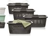 Hausfelder Wäschekorb Wäschewanne 58x37x25cm (Anthrazit-Schwarz, 4 Körbe, 35 l) (Set, 4 St, 4 x Wäschekorb), mit klappbaren Henkeln, mit Griffen, 35 Liter Bild 2