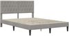 vidaXL Bettgestell mit Matratze vidaXL Hellgrau 120 x 190 cm Samt 3415036 Bild 4