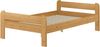 Erst-Holz Breites Einzelbett 120x200 Kiefer Echtholz in Eicheton gebeizt mit Rollrost Bild 3