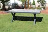 LECO Tisch MANHATTAN, Aluminiumgestell anthrazit, Keramikfliesen in Holzoptik, 205x101x74 cm Bild 5
