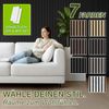 TRESKO® 2 Stück Akustikpaneele Holz 120×60 cm inkl. 4x Kleiderhaken | Wandverkleidung Eiche Schwarz als 3D Lamellenwand | Holzpaneele Paneele für Schallschutz | Akustik Wandpaneele mit Montageset Bild 4