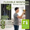 TRESKO® 2 Stück Akustikpaneele Holz 120×60 cm inkl. 4x Kleiderhaken | Wandverkleidung Eiche Schwarz als 3D Lamellenwand | Holzpaneele Paneele für Schallschutz | Akustik Wandpaneele mit Montageset Bild 5