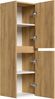 Magnolia Home Hängeschrank Badezimmer Hochschrank 112cm Softclose Taifun zur Wandmontage eiche go Bild 2