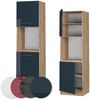 Herdumbauschrank Fame-Line Dunkelblau Hochglanz 60 cm offen Vicco Bild 5