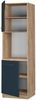 Herdumbauschrank Fame-Line Dunkelblau Hochglanz 60 cm offen Vicco Bild 4