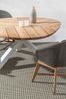 Gartentisch Dalmalp aus Teakholz und Aluminium, rund, modern, weiß, 160 cm, für 6–8 Personen Bild 4