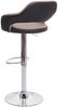 2er-Set Barhocker HWC-F16, Barstuhl Tresenhocker Drehhocker, mit Lehne Kunstleder ~ taupe-schwarz Bild 5