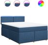 vidaXL Boxspringbett mit Matratze Blau 140x200 cm Stoff 3289002 Bild 2