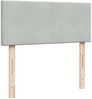 vidaXL Boxspringbett mit Matratze Hellgrau 120x190 cm Samt 3287680 Bild 5