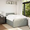 vidaXL Boxspringbett mit Matratze Hellgrau 120x190 cm Samt 3287680 Bild 3