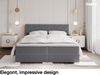 MEBLINI Boxspringbett JOHN 160x200 cm mit Bettkasten - H3B/Grau Samt Polsterbett - Doppelbett mit Topper & Bonellfederkern-Matratze Bild 3