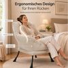 ANYSUN Loungesessel Relaxsessel aus Samt mit Nackenstütze, ergonomisch weich gepolstert (Sessel mit optionalem Fußhocker, Relaxsessel), Kompakter Relaxsessel 75 x 80 x 85 cm, wahlweise mit Fußhocker Bild 3