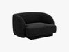 Micadoni Sessel Miley 1-Sitzer Chenille Haga Schwarz Bild 2