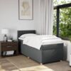 vidaXL Boxspringbett mit Matratze Dunkelgrau 90x190 cm Stoff 3288843 Bild 4